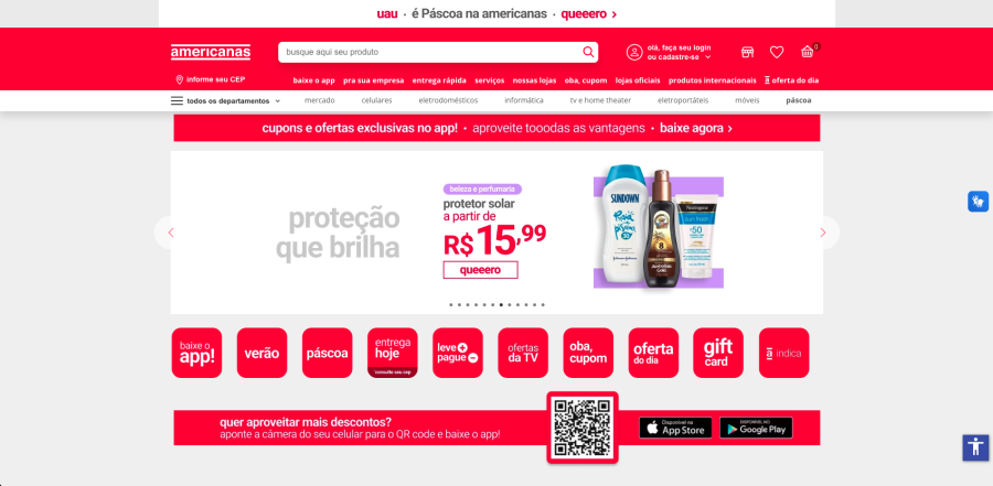 Imagem telaAmericanas